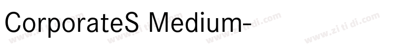 CorporateS Medium字体转换